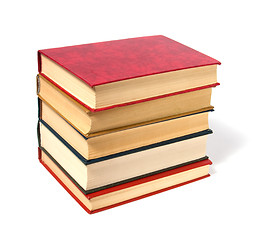 Image showing book stack isolated on the white 

