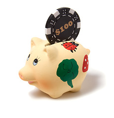 Image showing Piggy bank isolated on white background