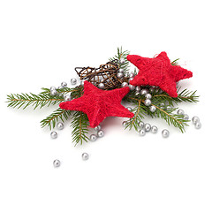 Image showing Christmas decoration isolated on white background