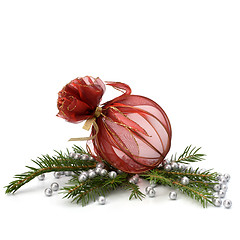 Image showing Christmas decoration isolated on white background