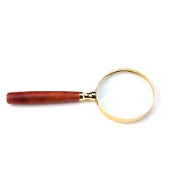 Image showing hand magnifier isolated on white background