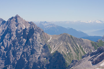 Image showing Bavarian Alps. View from Zugspitze