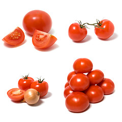 Image showing  red tomato isolated on white background