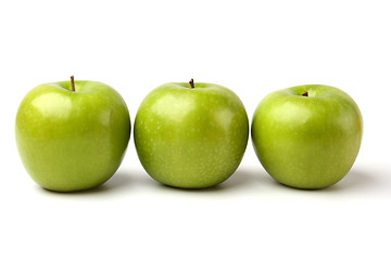 Image showing green apples isolated on white background