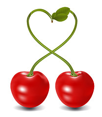 Image showing raster. cherry heart 