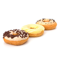 Image showing Delicious doughnuts isolated on white background 