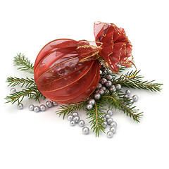 Image showing Christmas decoration isolated on white background