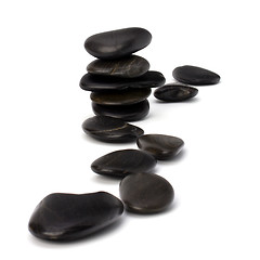 Image showing zen stones isolated on the white background