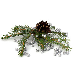 Image showing Christmas decoration isolated on white background