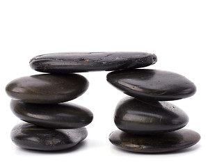 Image showing zen stones isolated on white background 