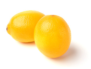 Image showing  Two lemons isolated on a white background 

