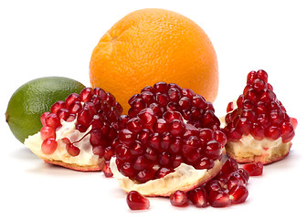 Image showing tropical fruits isolated on white background