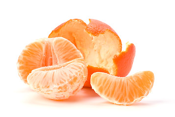 Image showing peeled mandarin isolated on white