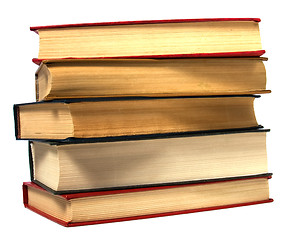 Image showing book stack isolated on the white 

