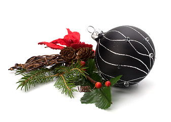 Image showing Christmas decoration isolated on white background