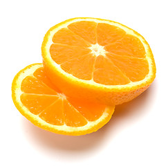 Image showing orange slices isolated on white background 