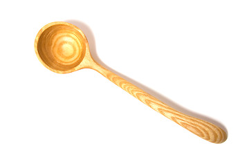 Image showing Wooden spoon isolated on white background 