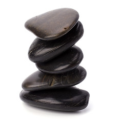 Image showing zen stones isolated on white background 