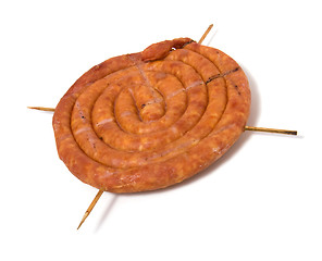 Image showing home sausage isolated on white background