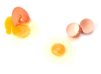 Image showing broken egg isolated on white background