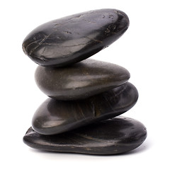 Image showing zen stones isolated on white background 