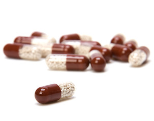 Image showing Capsules isolated on white background