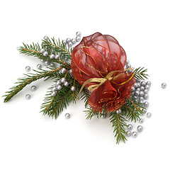 Image showing Christmas decoration isolated on white background