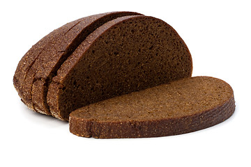 Image showing rye bread isolated on white background 