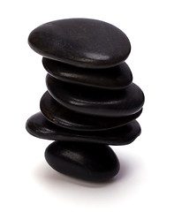 Image showing zen stones isolated on white background