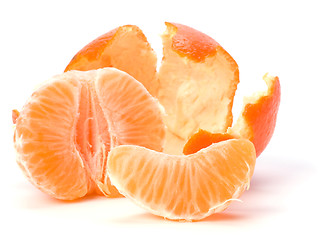 Image showing peeled mandarin isolated on white