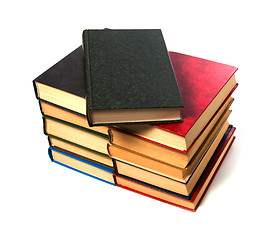 Image showing book stack isolated on the white 

