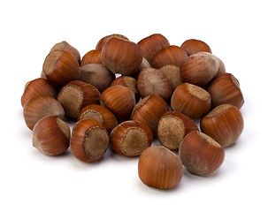 Image showing hazelnuts isolated on white background