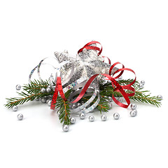 Image showing Christmas decoration isolated on white background