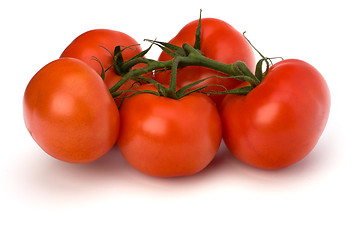 Image showing red tomato isolated on the white background 