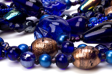 Image showing blue beads isolated on white background