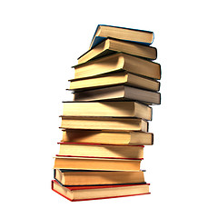 Image showing book stack isolated on the white 

