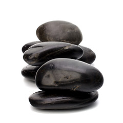 Image showing zen stones isolated on the white background 