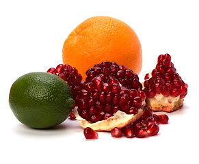 Image showing tropical fruits isolated on white background