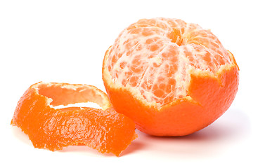 Image showing peeled mandarin isolated on white