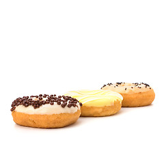 Image showing Delicious doughnuts isolated on white background 