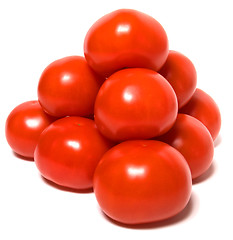 Image showing red tomato isolated  on white background 