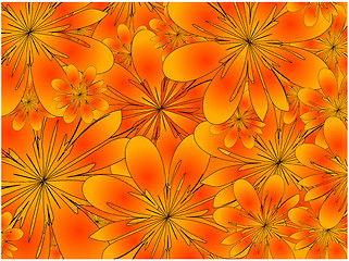 Image showing raster. floral background
