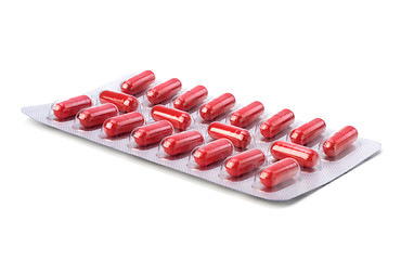 Image showing medical capsules isolated on white