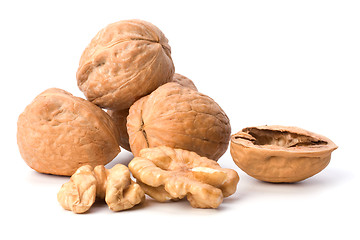 Image showing walnuts isolated on white background