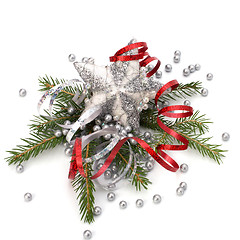 Image showing Christmas decoration isolated on white background