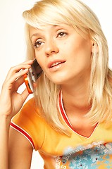 Image showing women talking cell phone