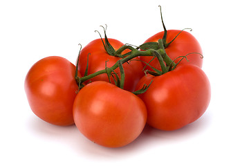 Image showing red tomato isolated on the white background 