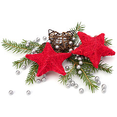 Image showing Christmas decoration isolated on white background