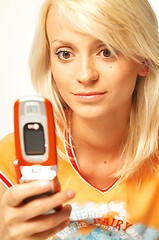 Image showing women talking cell phone