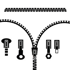 Image showing set of zipper